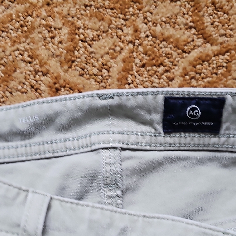 Ag Adriano Goldschmied Slim Straight Light Green Jeans - Picture 3 of 4